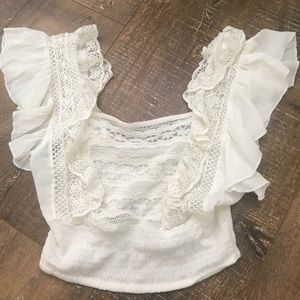 Free people lace crop top